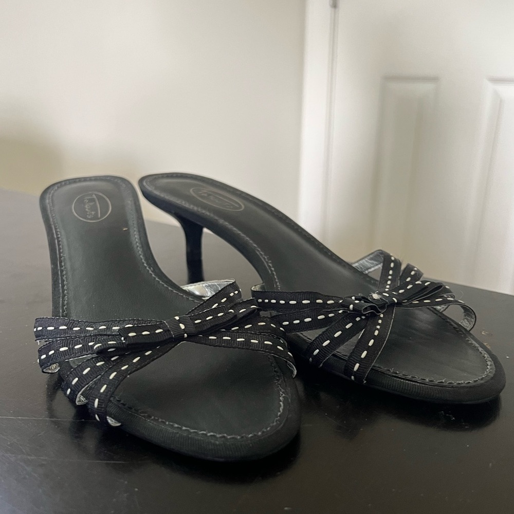 Talbots black kitten heels size 10